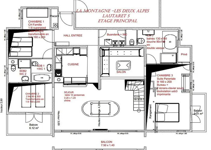 Daire La Montagne 2 Alpes 12 Pers Standing Skis Au Pied